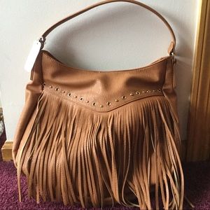 Brown Fringe Bag NWT
